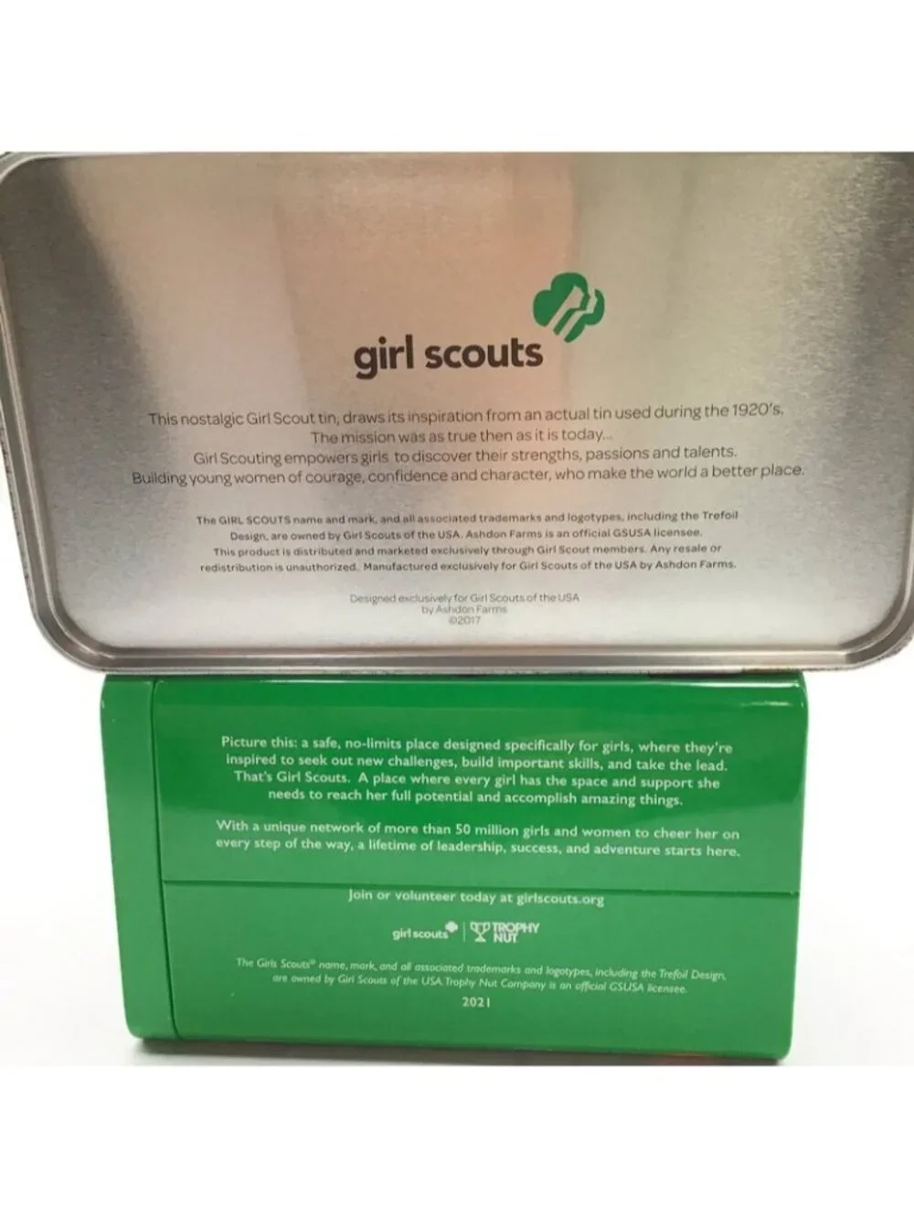 Girl Scout Tin Box Set Camp Cabin 2021 Retro Metal Cookie Tins